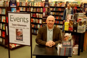 Sean Glennon at his book signing at the Barnes and Noble in Millbury on Saturday. (Steve Balestrieri photo)
