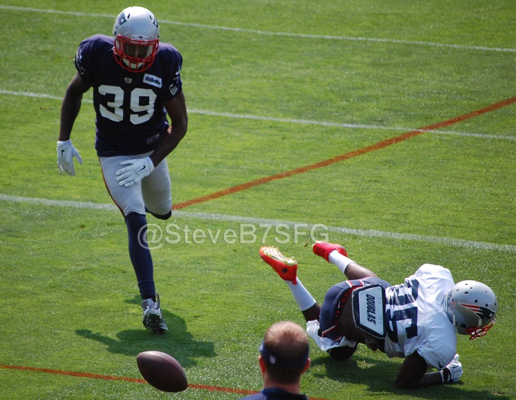 Browner at one point threw Thompkins to the ground drawing the ire of coach Chad O'Shea. (SBalestrieri photo)