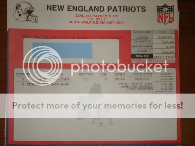 Pats ticket prices over the years  New England Patriots Forums -   Patriots Fan Messageboard