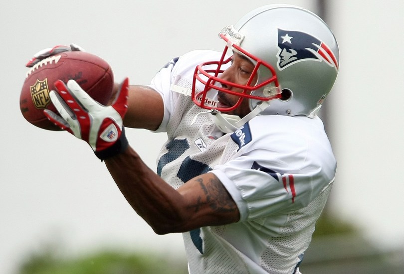 Greg Lewis in training camp, 2009. He had 152 receptions and 8 touchdowns from 2003-2010.