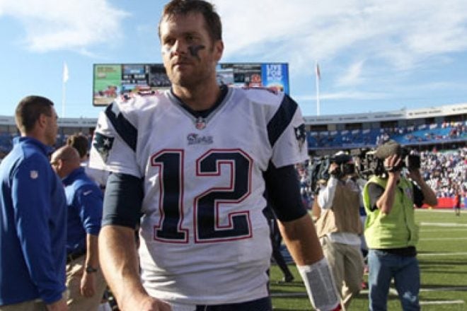 PHOTOS: Patriots Create Tom Brady Banners At Gillette Stadium During Suspension