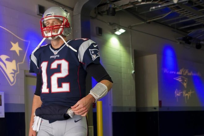 PHOTO: Tom Brady Braces For The Super Bowl “Storm” Approaching