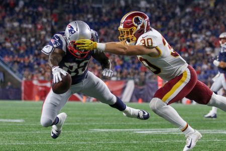 Patriots Ground Game Provides Comeback in 26-17 Win Over Washington