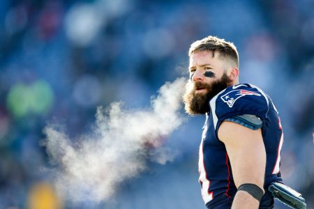 VIDEO: Watch Julian Edelman Pie Himself In The Face To Support Patriots Fan