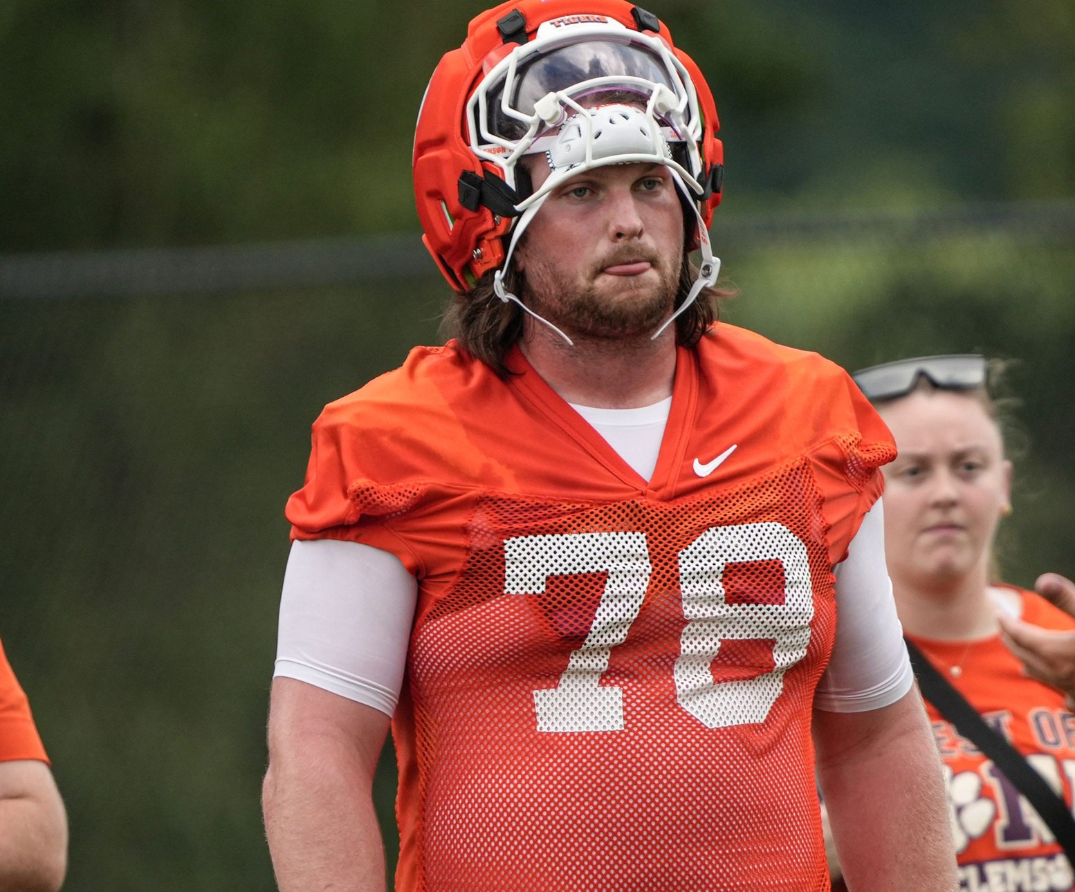 Clemson offensive lineman Blake Miller (78) during Clemson football 2025 practice at the Allen N. Reeves Football Complex in Clemson, S.C. Friday, August 1, 2025.